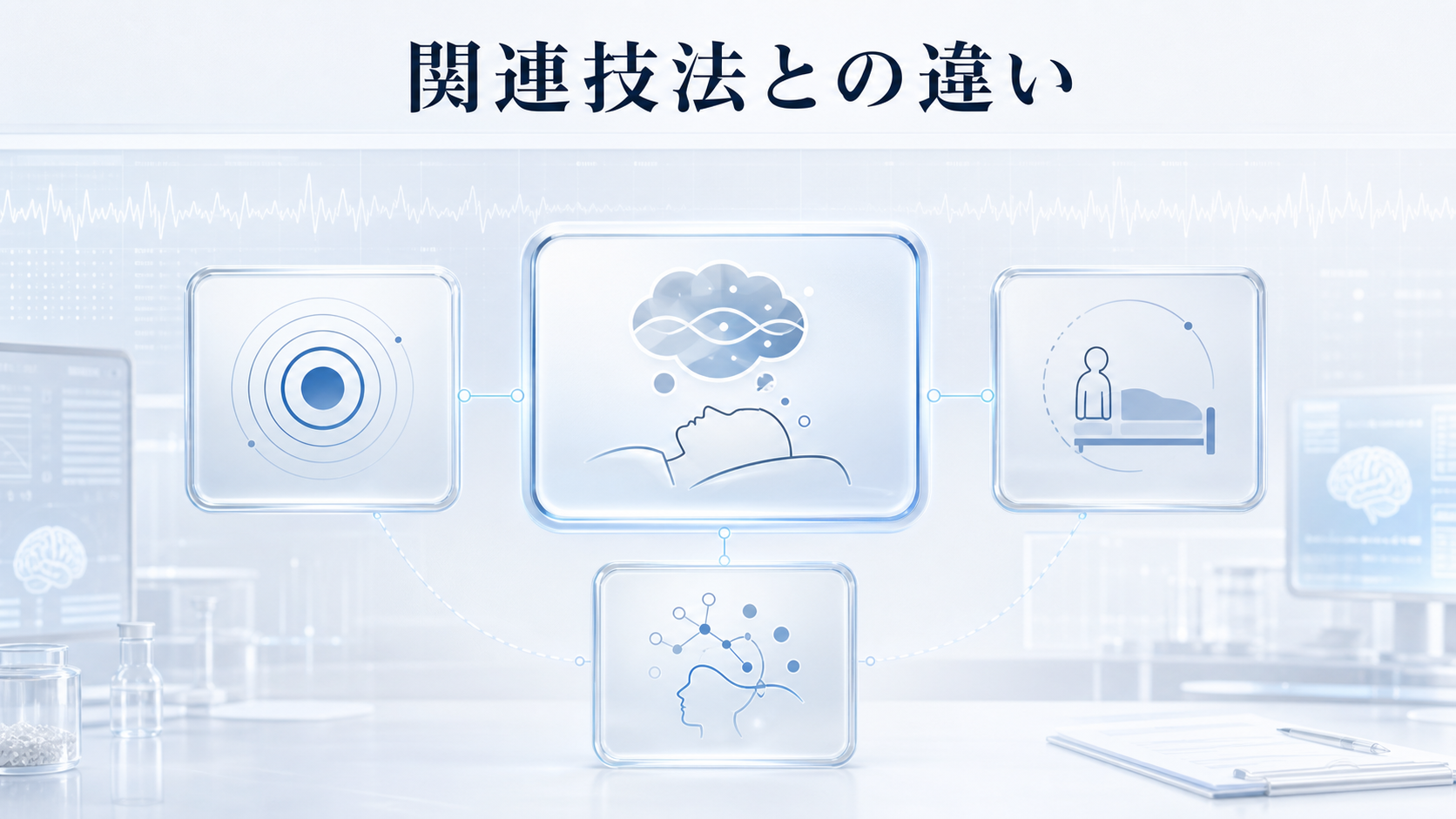MILDやWBTBや夢インキュベーションと夢の続きを見る試みの違いを示した図解
