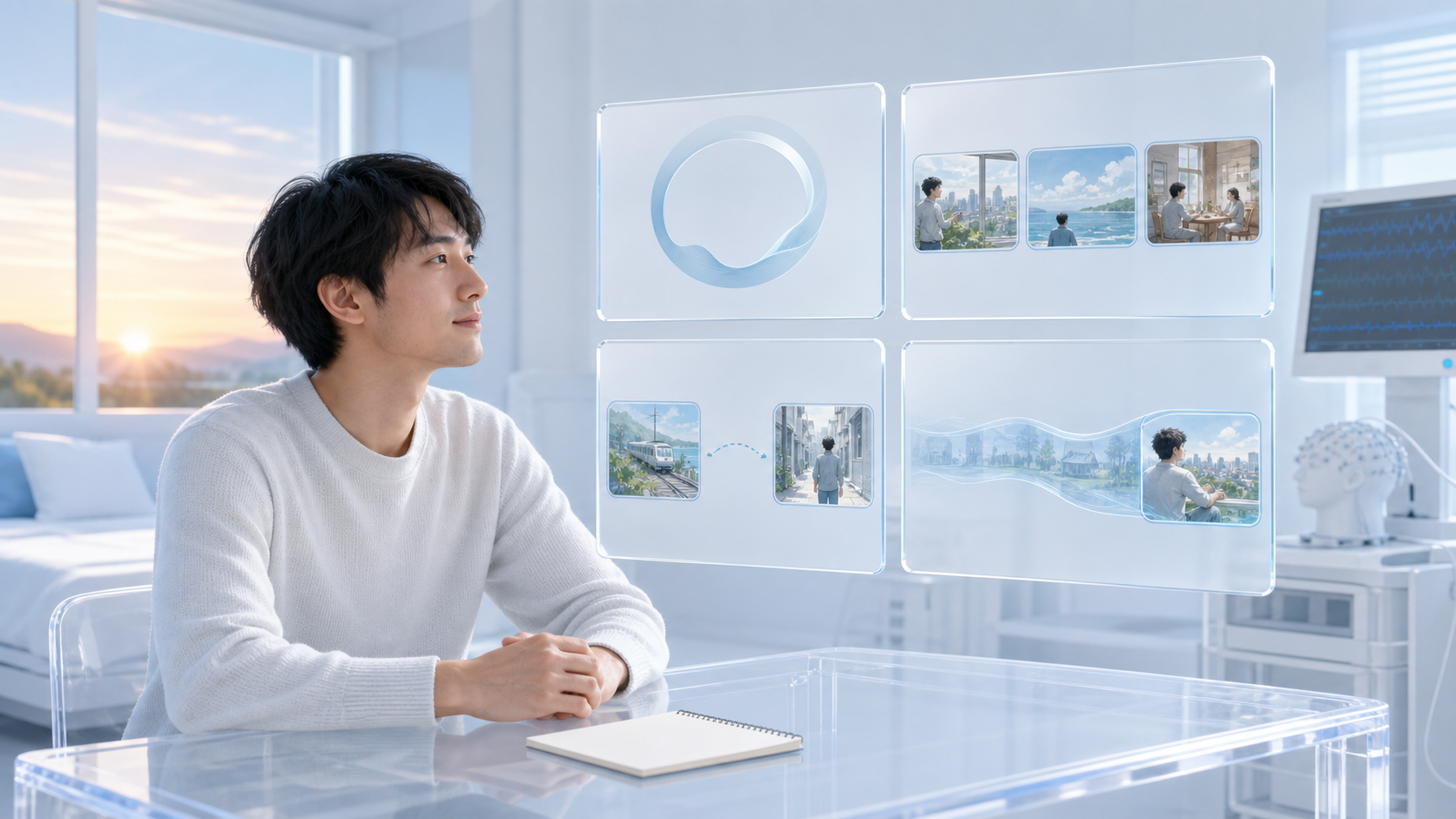 自然覚醒後に、体感、主要場面、飛躍、既知の過去を分けて残します。