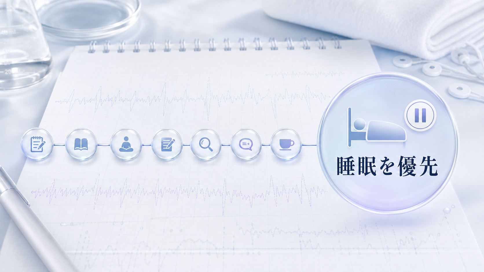 睡眠を優先しながら7日間の練習を無理なく進める図解