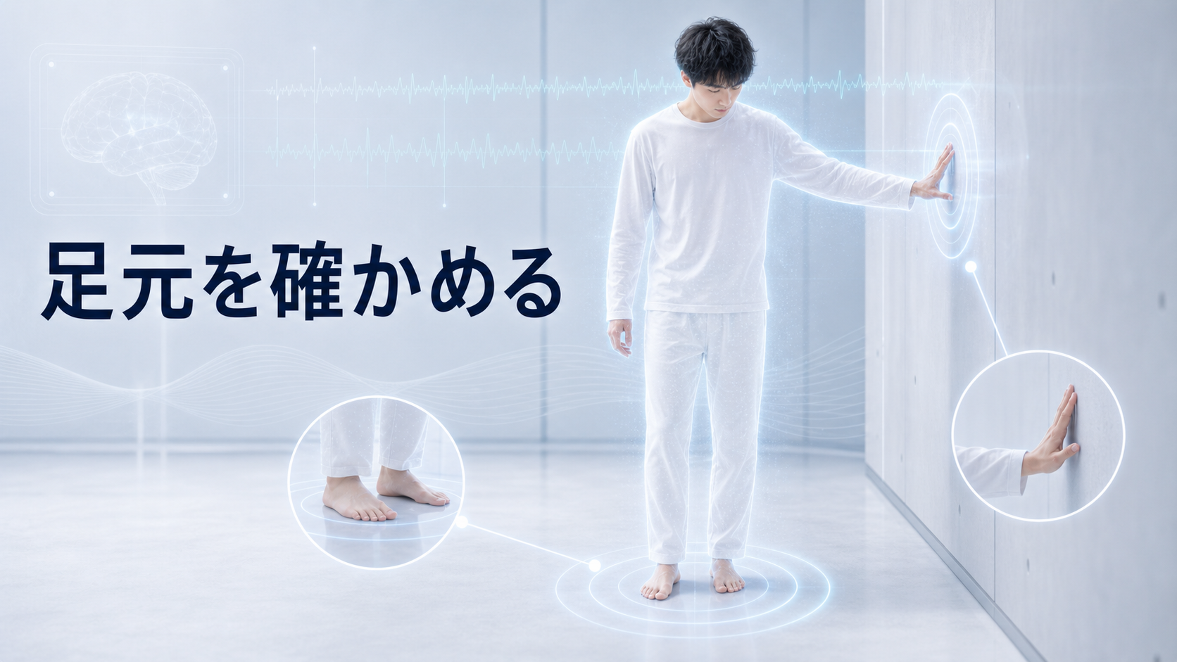 手、足元、呼吸を確認してから小さく浮く練習へ進む図解