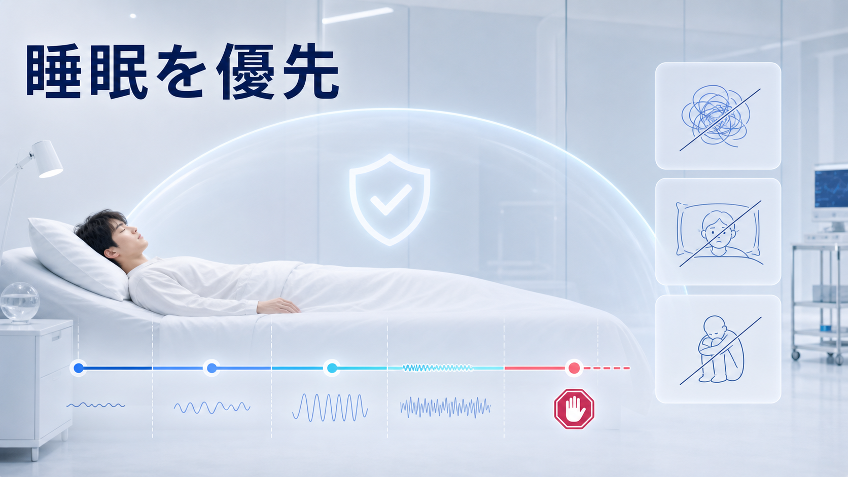 夢の練習より睡眠と安心感を優先する安全境界を示した図解