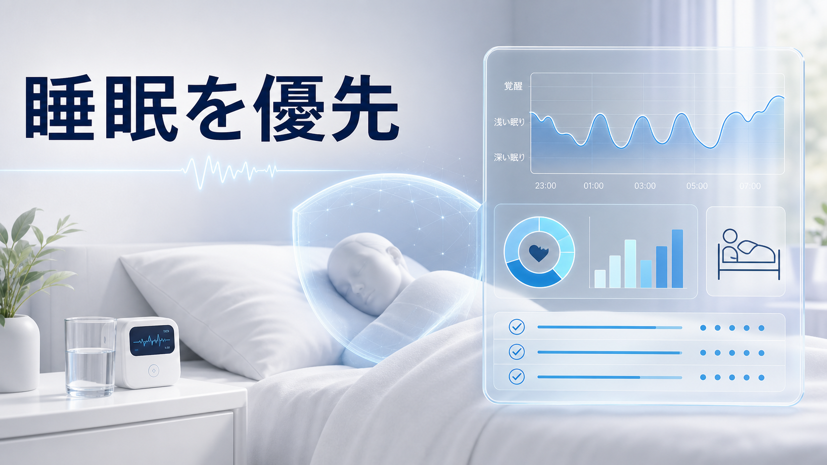 明晰夢の練習より睡眠を優先する安全方針を示した図解