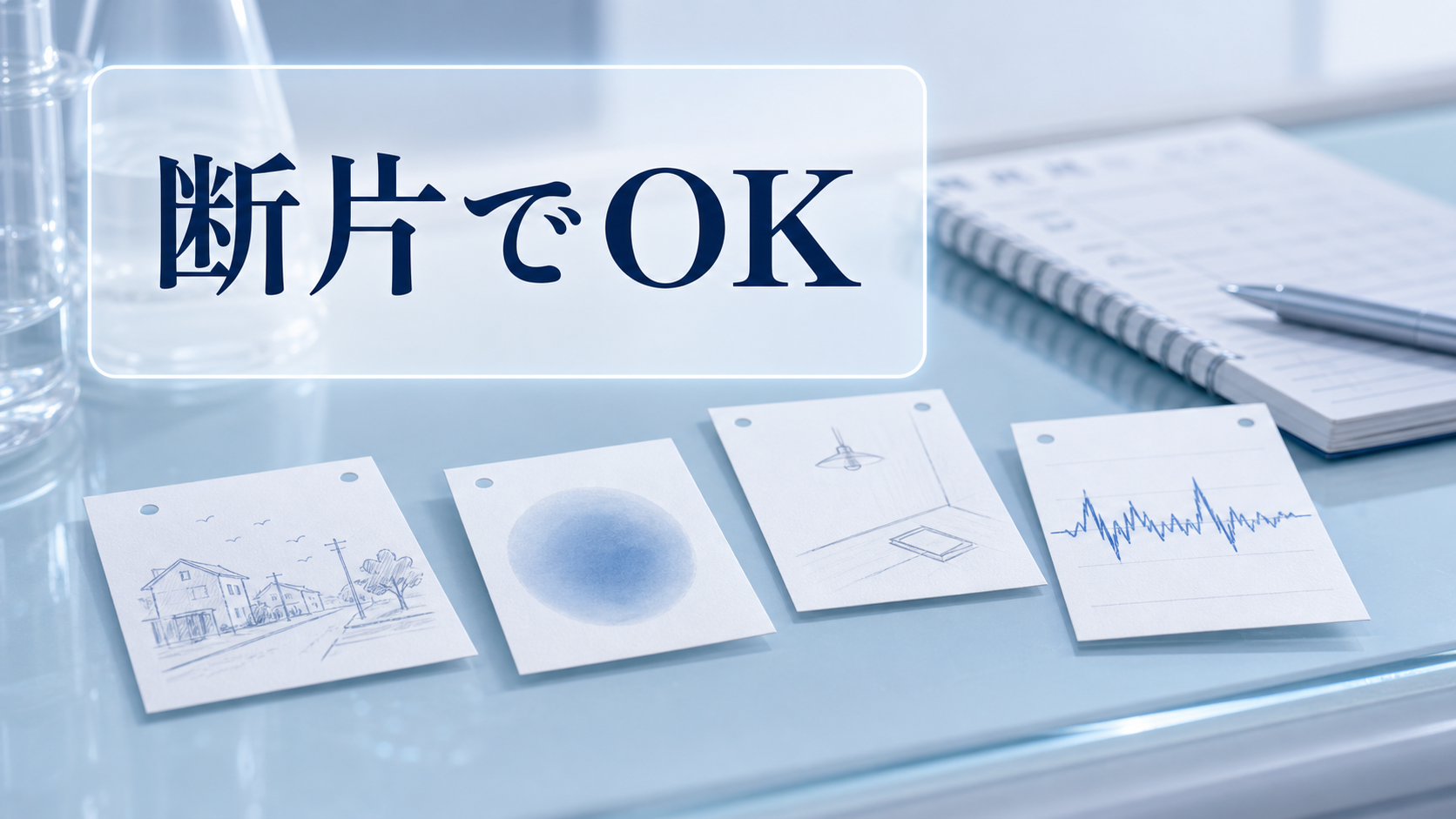 夢を完成した物語ではなく断片で残してよいことを示す図解